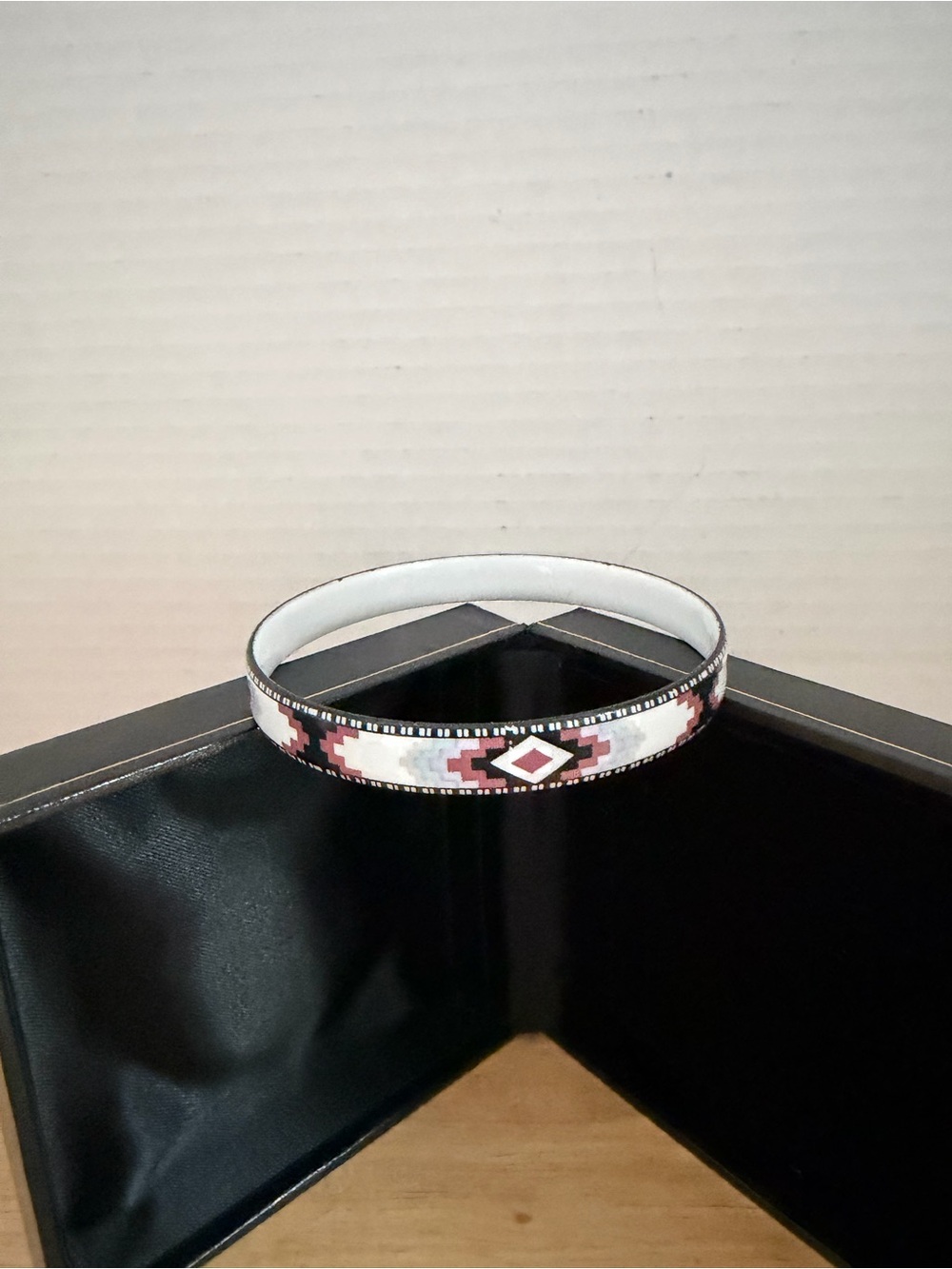 Michaela Frey Vintage Enamel Geometric Bangle Bracelet